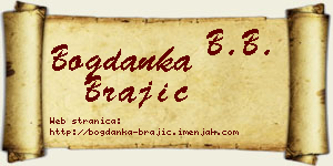 Bogdanka Brajić vizit kartica
